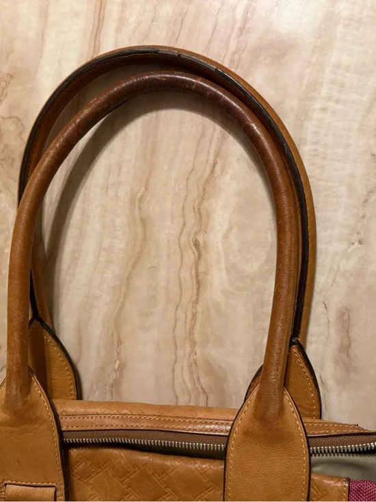 TUMI TICON WOMENS TRAVEL TOTE BAG IN RASPBERRY AND CARMEL 💫 - Picture 6 of 7